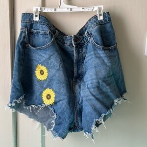 High waisted jeans short. Size 14